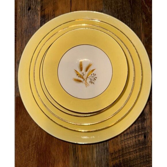 Set of 8 Century Service Autumn Gold Desert Plates - Picture 8 of 8